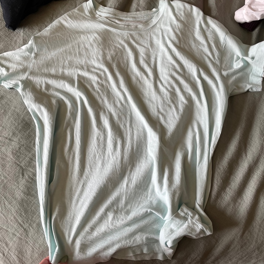 Baby blue distressed tee